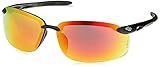 Crossfire Eyewear 12620 W ES5-W Safety Glasses with Black Temples and Red Mirror Lens [並行輸入品]