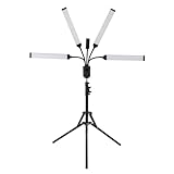 写真撮影用4アームLEDライト、3000k-6000k 36w写真補助光、ライブストリームビデオ録画、眉毛タトゥー、メイクアップビデオ、製品写真撮影用 (米国プラグ)