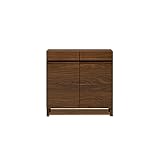 【takano_mokkou 高野木工 LECCE レッチェ リビング シリーズ】 完成品 国産 送料無料 ウォールナット リビング収納 (90キャビネット)