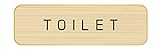 ドアプレート メタルプレート ドアサイン (TOILET, Gold/Black) Hansmare Aluminum Door Sign シンプル トイレ オフィス 部屋 表札 高級感