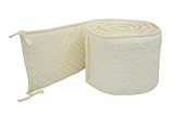 American Baby Company Heavenly Soft Minky Dot Crib Bumper, Ecru Puff by American Baby Company