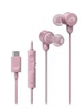 JVCケンウッド Victor HA-FR29UC-P イヤホン 有線 マイク付き ハイレゾ キャリングポーチ タイプC カナル型 USB Type-C 1.2m ピンク