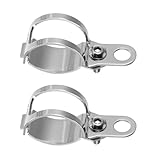 汎用 ウインカー ステー 信号の取付金具を回 ヘッドライトステー フォーククランプ 【２個セット】左右セット 27mm～36mm 鉄製 ウインカーステー ベース 取付 バンド リアステー フォークク クランプ，ウインカー取付バンド 固定器具 信号ブラケット 穴あけ不要 取付簡単 シグナル/ウィンドシールドなどの取り付けに使用できます （銀）