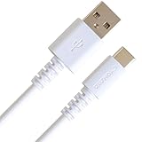 KYOHAYA A to C ケーブル USB Type A - Type C 充電ケーブル タイプC 最大3A 急速 急速充電 USB2.0 480Mbps データ転送 MacBook/iPhone/Xperia/Galaxy/Nintendo Switch 各種対応 CONNECT GEAR AC-2 (USB-A to USB-C, ホワイト, 1m)
