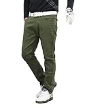 [TopIsm] 極上 ストレッチ ゴルフパンツ メンズ ゴルフウェア スキニー チノパン 秋冬 春夏 大きいサイズ 4-オリーブ Sサイズ
