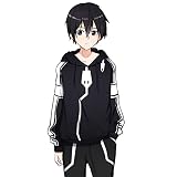RUIBOCOS SAO ソードアート・オンライン キリト 印象パーカー 長ズボン コスプレ衣装 男女兼用 春秋服 (長ズボン,XXXXL)