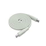 CIO フラットスパイラルケーブル CtoC 1m (Type-C/USB-C) PD 急速充電 平型 磁石 マグネット吸着 まとまる 充電ケーブル PD 240W データ転送 480Mbps (カームブルー, 1m)