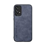 Kepuch Silklike ケース 対応 Samsung Galaxy A53 5G カバー ビルトインメタルプレート対応 Samsung Galaxy A53 5G - 青