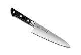 藤次郎 牛刀 180mm 日本 コバルト合金鋼 両刃 肉切りだけでなく魚や野菜の調理に使えるシェフナイフ DPコバルト合金鋼割込 口金付 F-807 シルバー/ブラック