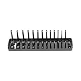 B Blesiya ソケットホルダー　ソケットトレイ ラック　オーガナイザー メトリック　 - 0.25インチ ブラック