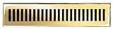 Brass Elegans 116C PLB Solid Cast Brass Contemporary 2-1/4-Inch by 14-Inch Floor Register, Polished 
