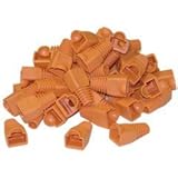 Dealsjungle RJ45 Strain Relief Boots, Orange, 50 Pieces Per Bag [並行輸入品]
