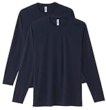 [グリマー] ドライ 長袖Tシャツ 2枚組 ネイビー L