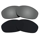 2ペアカラーStay 2.0 MM厚さ偏光交換レンズブラック&シルバーのOakley Fives 2.0 ( Not for Fives、Fives 3.0、Fives 4.0 )