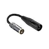 ipovoq xlr 4.4 mm 変換 ケーブル 4.4 mm xlr ケーブル 10cm xlr4 ピン 4.4mm バランスケーブル 4.4 mm 5 極 変換 xlr キャノン オーディオケーブル xlr オス 4.4mm メス (4.4mm Female to XLR Male)