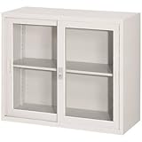 引違枠付ガラス書庫　H:750　FJG40-G7