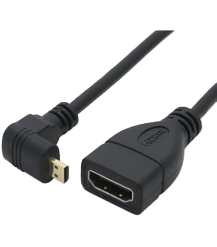 Amazon | HDMI Micro HDMI L型（上向き）変換延長ケーブル 50cm