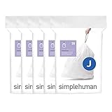simplehuman Code J カスタムフィット 巾着ゴミ袋 30-45リットル / 8-12ガロン ホワイト 100枚