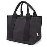 [アネス] 仕切り付き トート ミニ トートバッグ パーテーション ミニバッグ B5 多収納 お散歩バッグ サブバッグ レディース メンズ 小さめ p835 ブラック