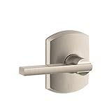 Schlage Lock Company F10LAT619GRW Satin Nickel Passage Latitude Passage Door Lever Set with Decorati