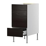 IKEA(イケア) FAKTUM ネクスス ブラウンブラック 60 cm 19838320 ベースキャビネット 引き出し5段付、ネクスス ブラウンブラック