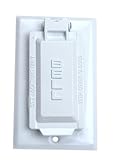 Hubbell-Raco5103-6 Vertical Receptacle Cover, White [並行輸入品]