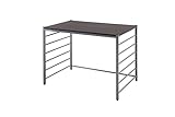 デザインデスク　ラダーデスク　パソコンデスク (幅90 板天板ダークブラウン色)