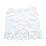 MIRACLE チノパンツ 大きいサイズ 妊婦 パンツ フリーサイズ 見せパン オーバーパンツ レディース 女性 (ホワイト) MC-CHINOPAN-WH