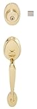 Schlage F62-PLY-ELA Plymouth Double Cylinder Handleset with Elan Interior Lever, Lifetime Polished B