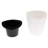 Flameer プランター　植物栽培ポット　自己吸収　穴付き　通気性　取り外し可能　綿紐　３サイズ選択　三角形　白 - M：140×130mm