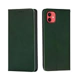Top HGSM iPhone 12 mini 手帳型ケース 5.4インチ 専用設計 マグネット開閉 カードポケット 耐衝撃 スタンド機能 軽量設計 レトログリーン