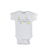 ホワイトLove You To The Moon And Back Infant One Pieceボディスーツ