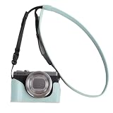 VOVMOEYA カメラケース For Canon powershot G7X Mark III/G7X MarkII ボディケース for powershot G7X Mark IIIカメラケース G7X MarkII 保護カバー PUレザー ストラップ付きーBule