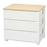 【収納　引き出し】天板耐荷重10ｋｇ♪全段スライドレール仕様のチェスト　３段ワイド