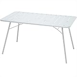 ニチエス　ＦＥＲＭＯＢ　フェルモブ　ルクセンブールテーブル　80×143　※パラソル穴付き 01ホワイト