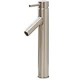 VIGO Dior Single Lever Vessel Bathroom Faucet, Brushed Nickel [並行輸入品]