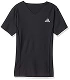 [アディダス] Tシャツ カットオフ ストレッチ Vネック メンズ ブラック 日本 L (日本サイズL相当)