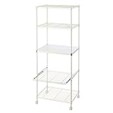 ルミナス パンチングシェルフ付ラック ポール径19mm レンジ台 幅59.5×奥行44.5×高さ155.5cm PS6015-5RI PS6015-5RI