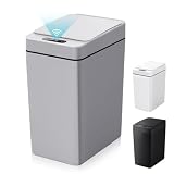 【3つの開け方】 Ambiante スマートセンサー ゴミ箱 自動開閉 ふた付き 袋が見えない 電池式 11L 防水 スリム おしゃれ ダストボックス リビング キッチン オフィス 寝室 洗面所 （グレー）