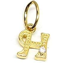 Amazon | K18 18金 ダイヤ付きイニシャルペンダントヘッド