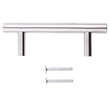 Fenteer Tバー　ハンドル　キャビネット　引き出し　プルノブ　ステンレススチール製　ネジ付き　10サイズ選択 - 100mm 4インチ