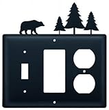 esgo-83 Bear & Pine TreesスイッチGFIコンセントElectricカバー