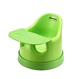 テーブルのためのポータブルベビーシート、ユニバーサル車輪の幼児の餌椅子楽しいための小さなスツールかわいい回転車 (色 : Green)