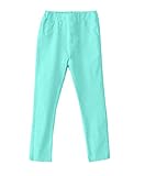 Plus Nao(プラスナオ) 子供用 レギンス レギパン ウエストゴム ロングパンツ シンプル 無地 男の子 女の子 キッズ ジュニア 110 120 130 14 120 ミントグリーン