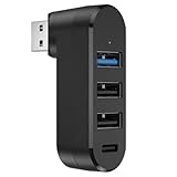 USBハブ USBスプリッター、USBポートスプリッター - 4 ポート USB 3.0 ハブ USB 3.0 エキスパンダー スプリッター,回転式 USB スプリッター USB エキスパンダー USB 3.0 エキスパンダー スプリッター マルチ USB ポート エキスパンダー USB アダプター ステーション ラップトップ、車用