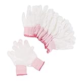 B Blesiya 10ペア入り　静電気防止手袋　テクスチャ加工　PU　ユニークデザイン　柔軟性　電子作業　専用　全3サイズ　 - S