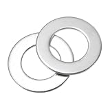 uxcell 15個 平ワッシャーM18 平座金 304ステンレス鋼 18mm内径 32mm外径 2mm厚さ フラットスペーサー ボルト ねじ用 庭 蛇口配管 修理用 シルバー