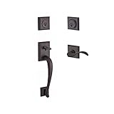 Baldwin DCNAPXCURRTSR112 Reserve Double Cylinder Handleset Napa x Curve with Traditional Square Rose