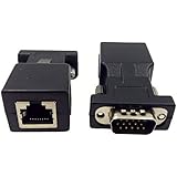 Halokny VGAエクステンダー イーサネットアダプター VGA 15ピンオス CAT5 CAT6 RJ45メスネットワークケーブルエクステンダーコネクターアダプター (2個パック)