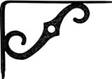 National Mfg. N229393 Ornamental Shelf Bracket 5-Inch x 3-1/2 Inch, Antique Black [並行輸入品]